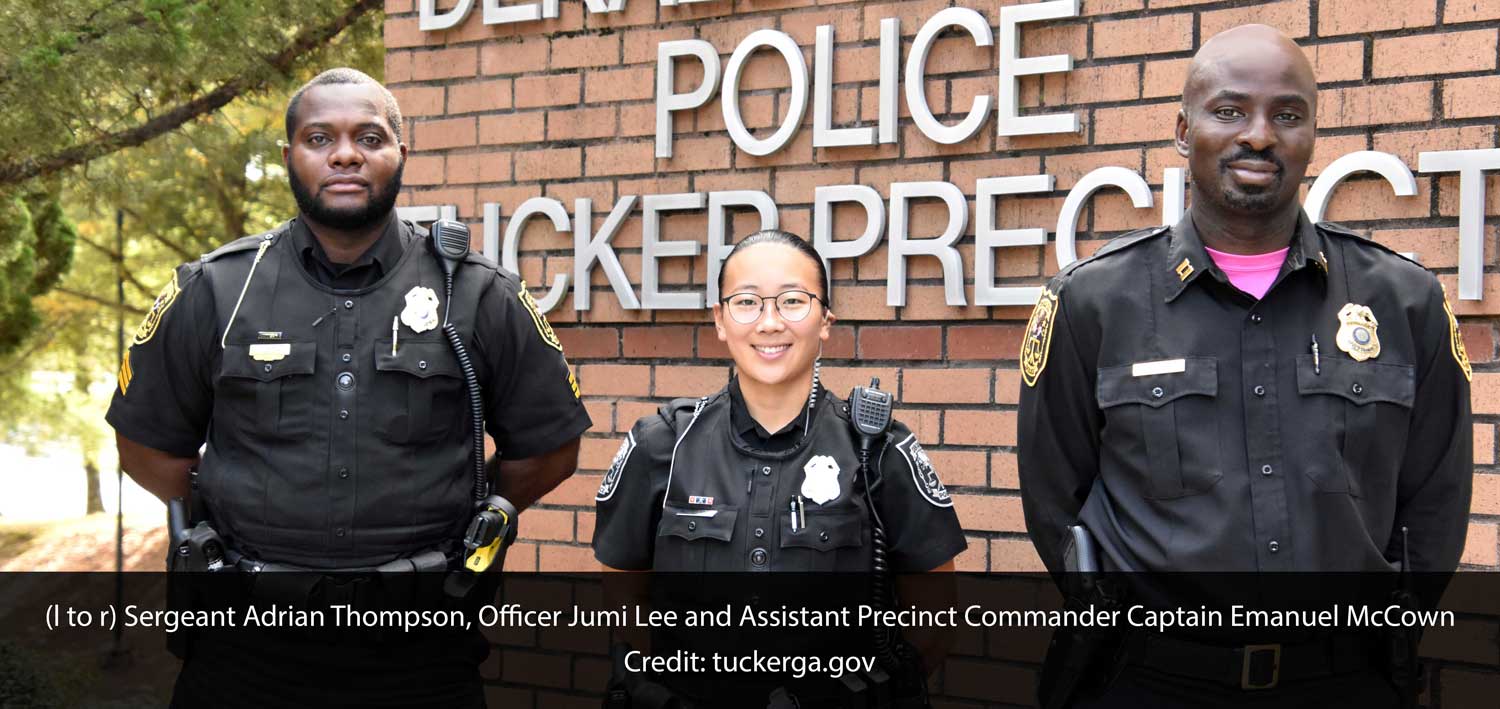 Sergeant Thompson, Officer Lee and Assistant Precinct Commander Captain McCown.