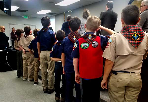 11-13-18 Scouts Lead the Pledge