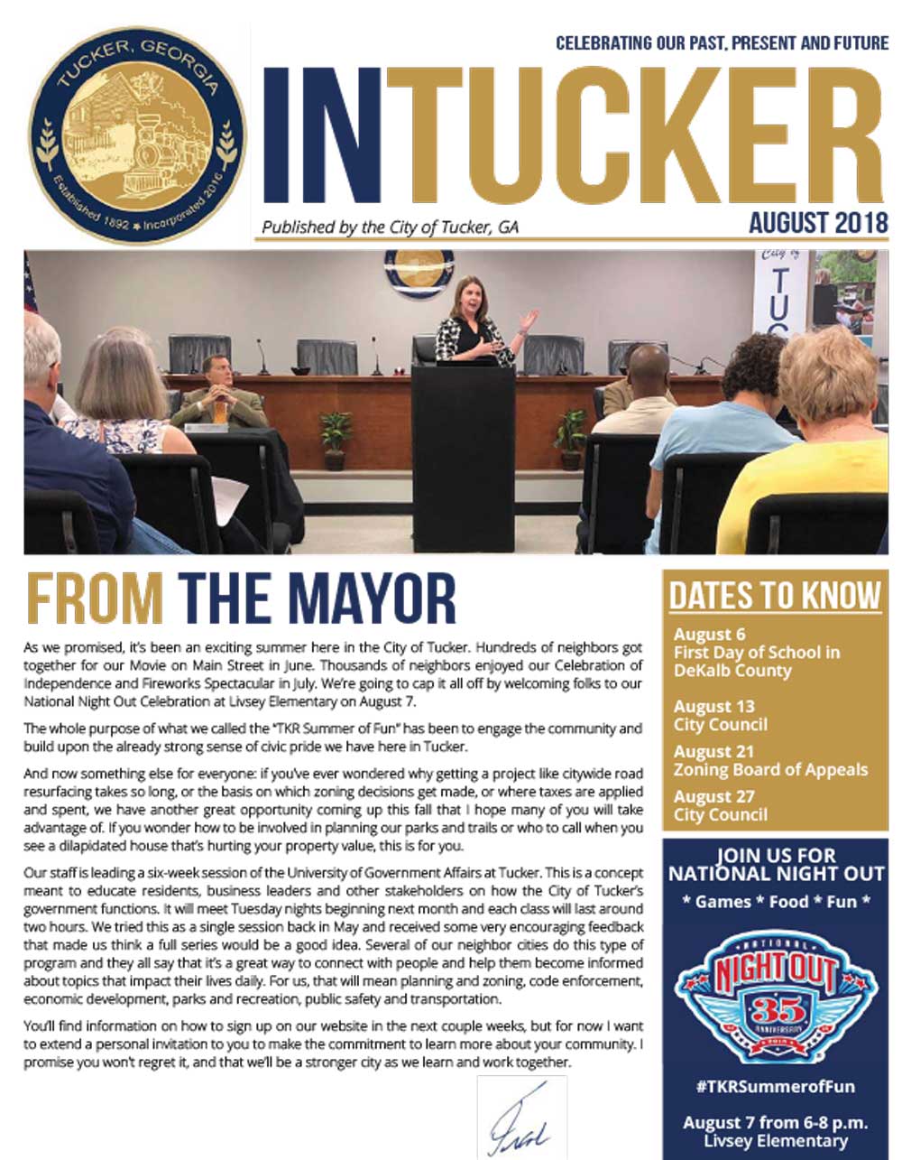 InTucker Cover of August 2018.