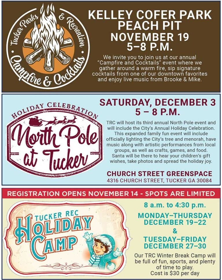 Tucker to Host Holiday Fun this Season Tucker, GA, Official City site