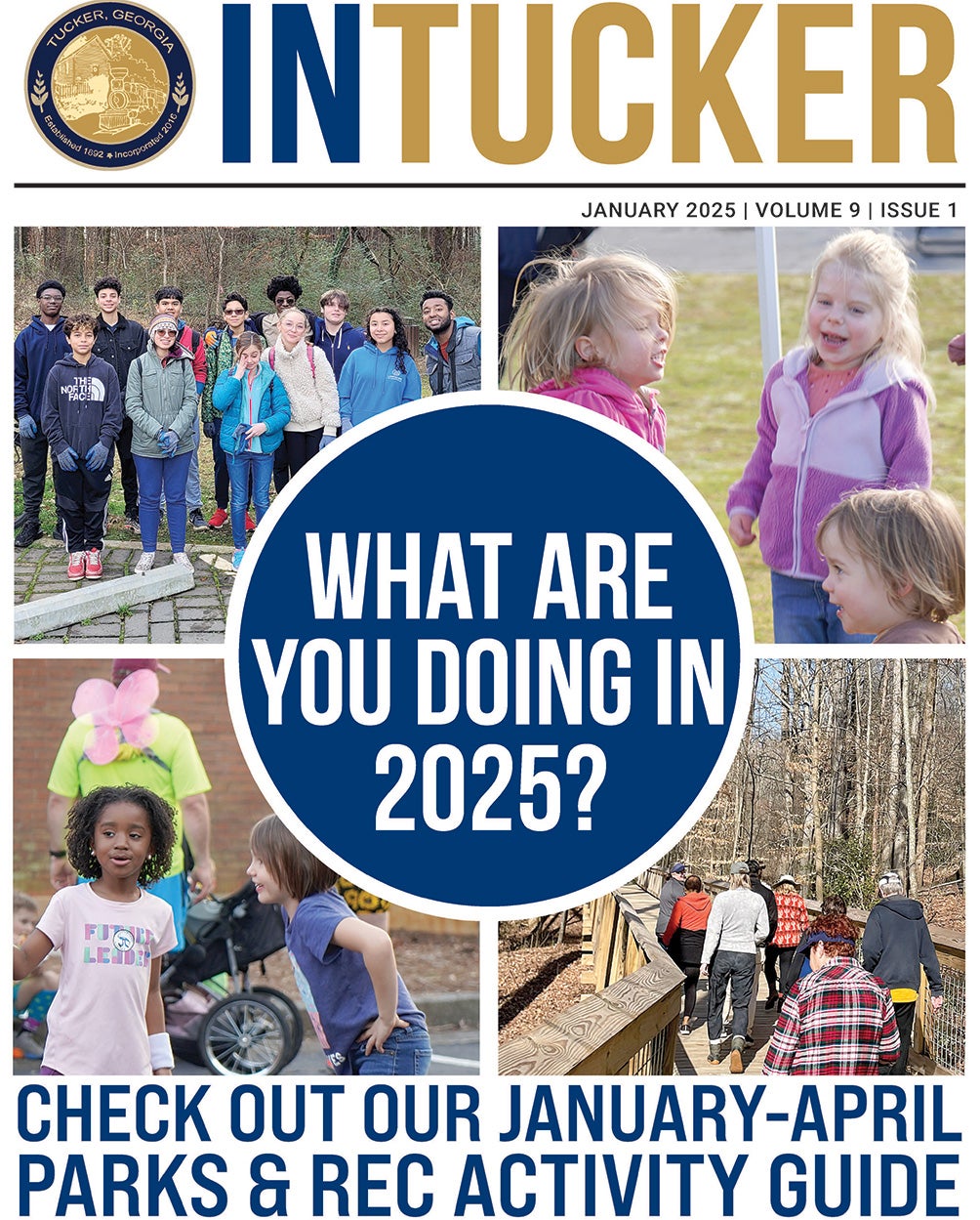 InTucker Cover of January 2025 show children and adults enjoying time in our local parks.