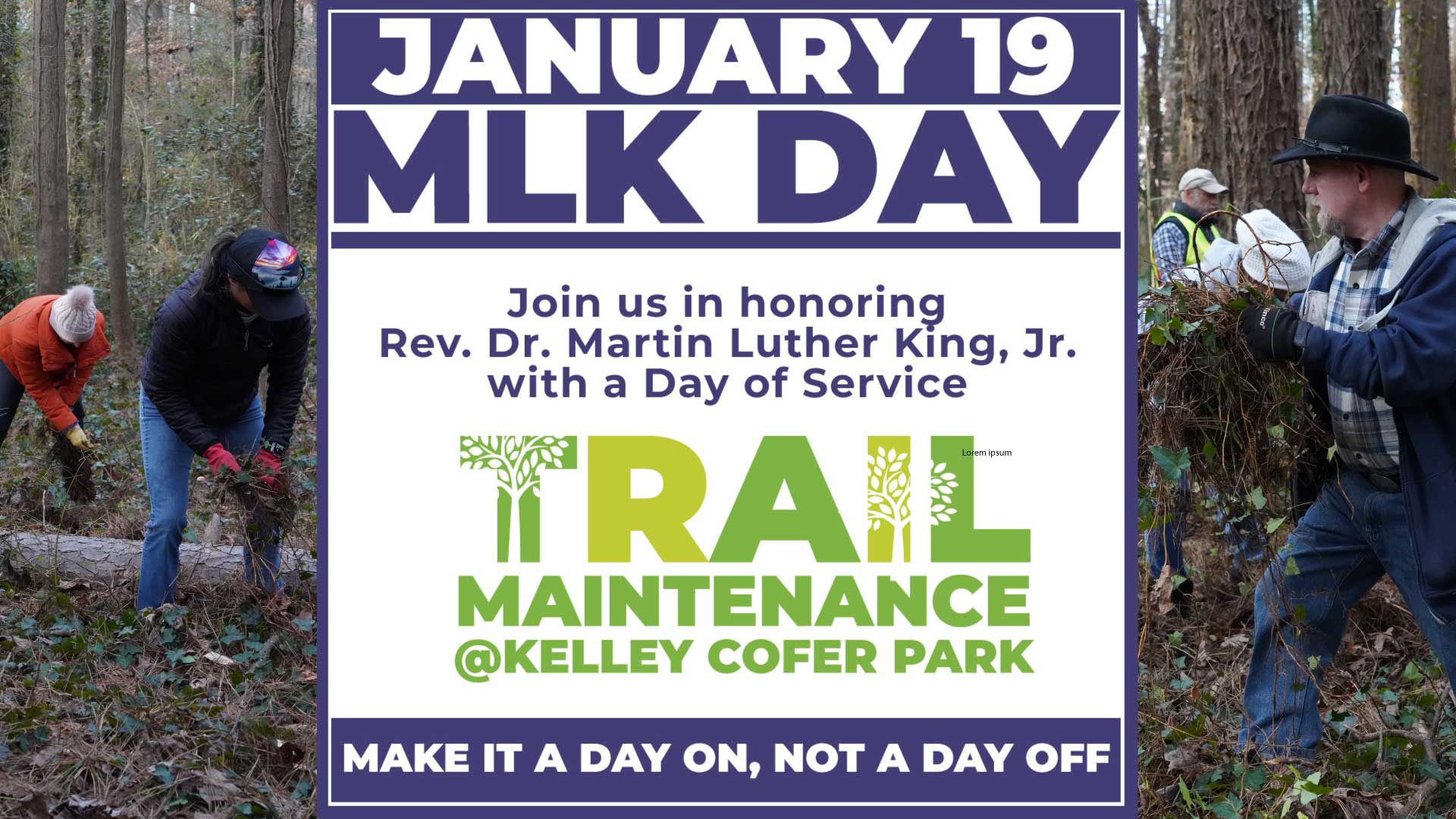 MLK Day of Service at Kelley Cofer Park, January 19, 2026.