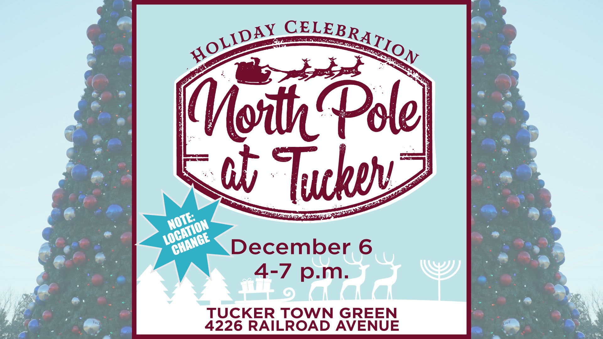 North Pole at Tucker, December 6 from 4-7 pm at Tucker Town Green.