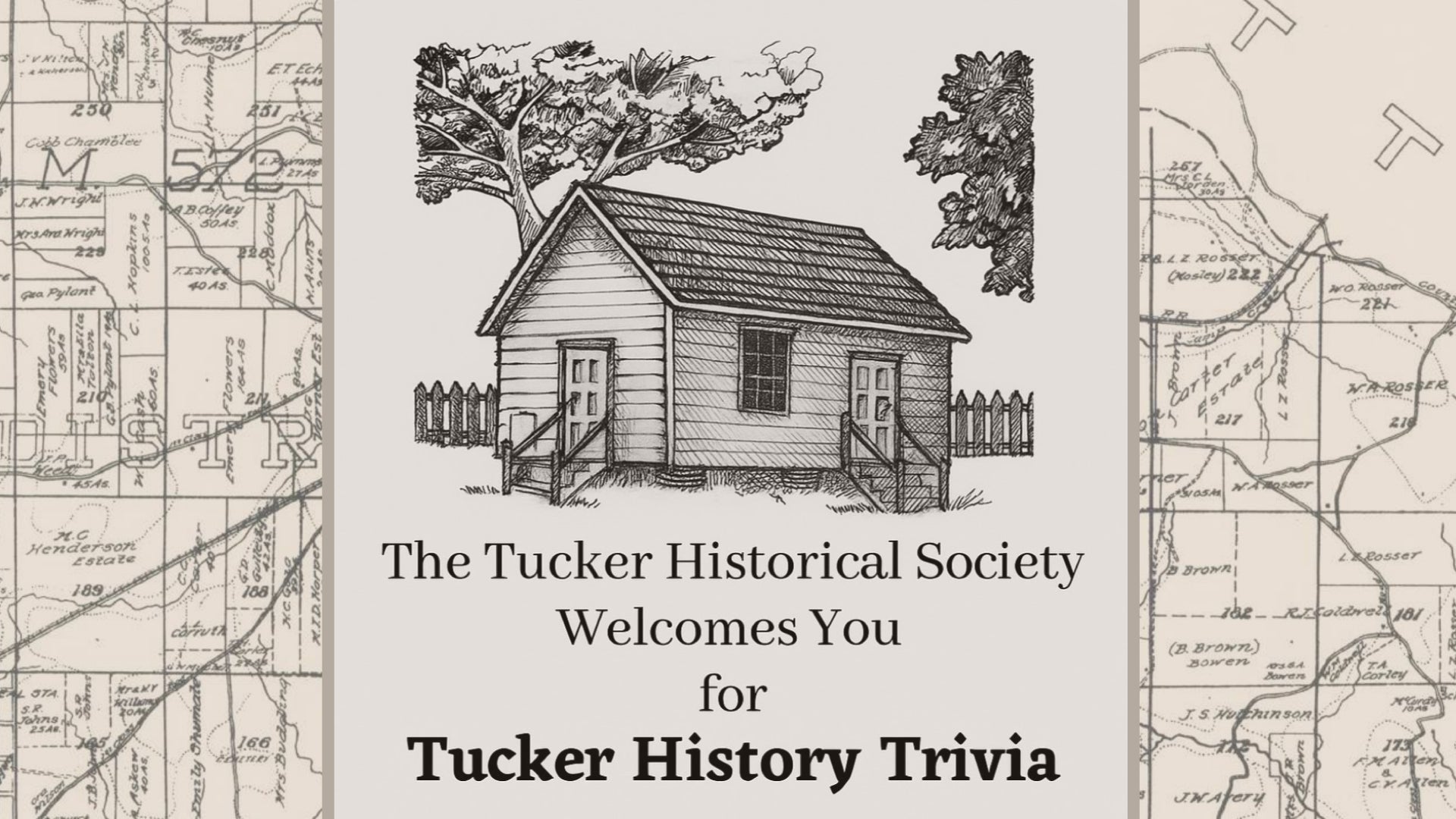 Line art drawing of Browning Courthouse in Tucker, GA.