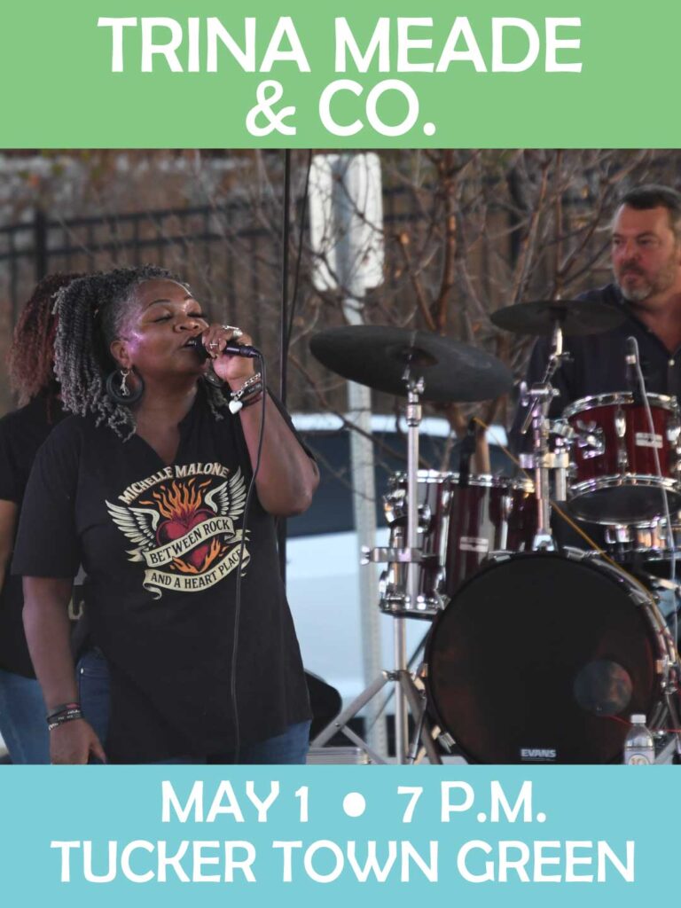 Trina Meade at Tucker Town Green, May 1 2026.