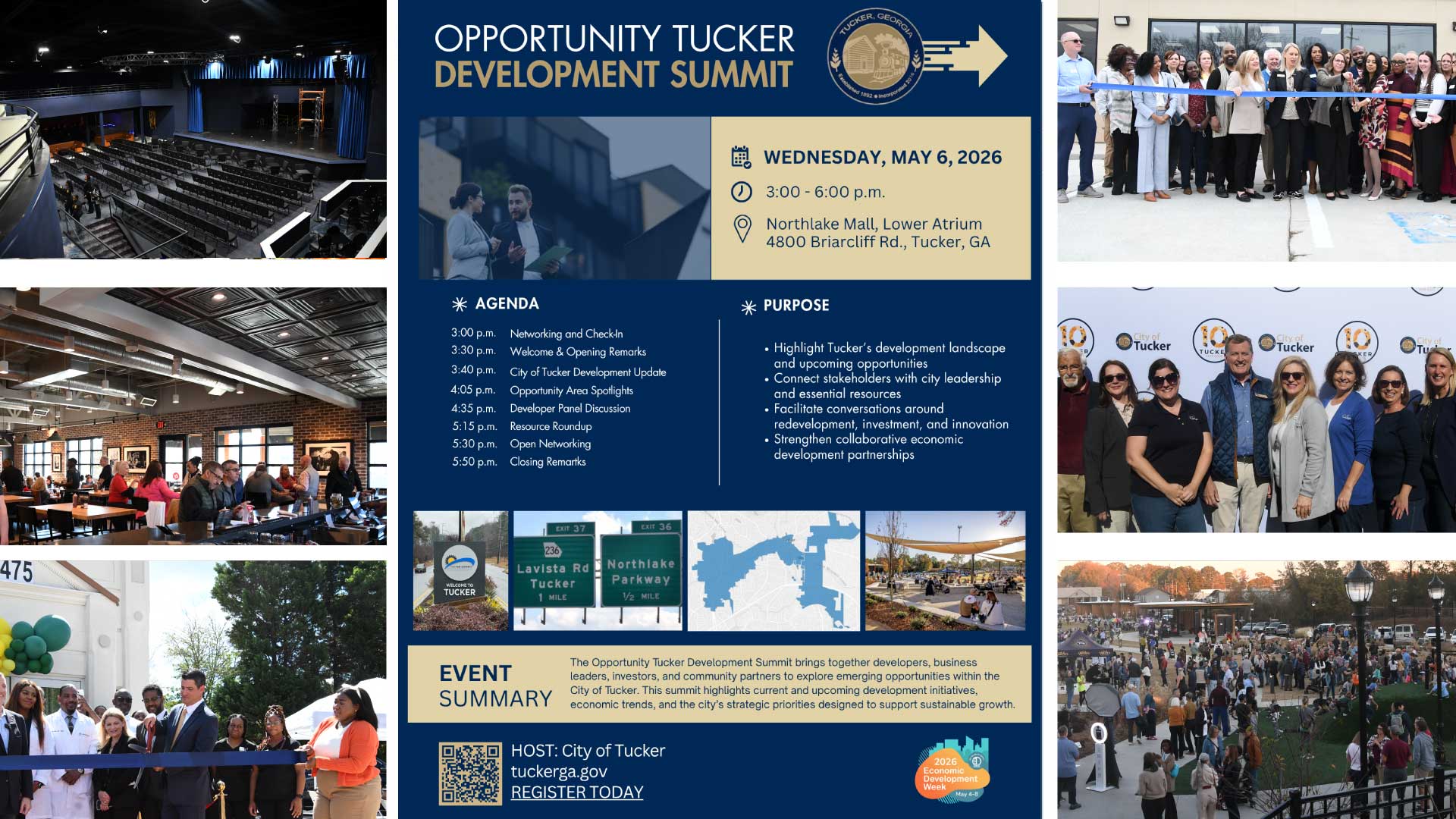 Tucker Development Summit flyer.