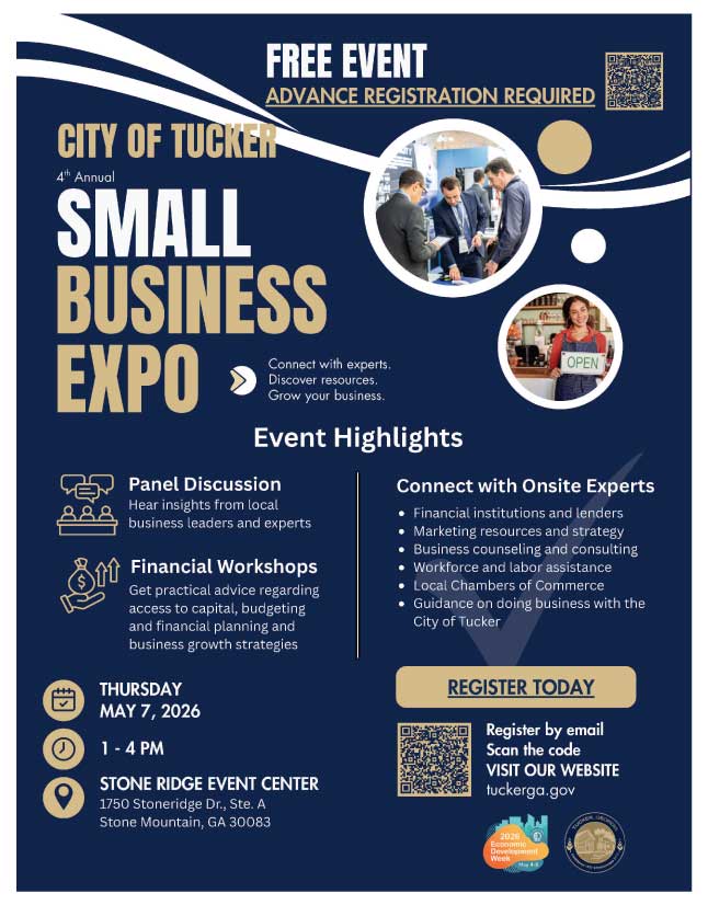 2026 Tucker Small Business Expo flyer.