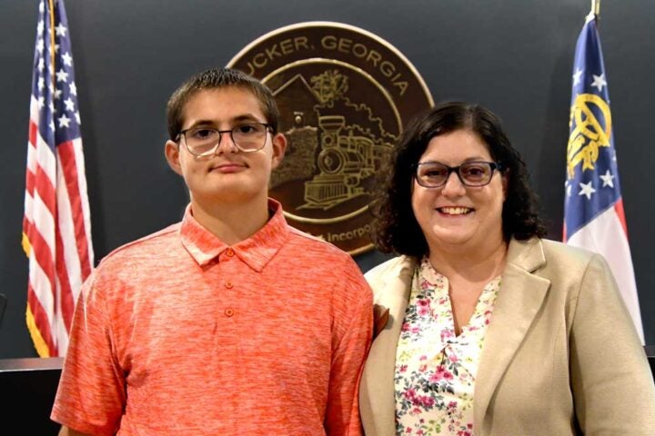 Councilmember Alexis Weaver and her son, Oliver.