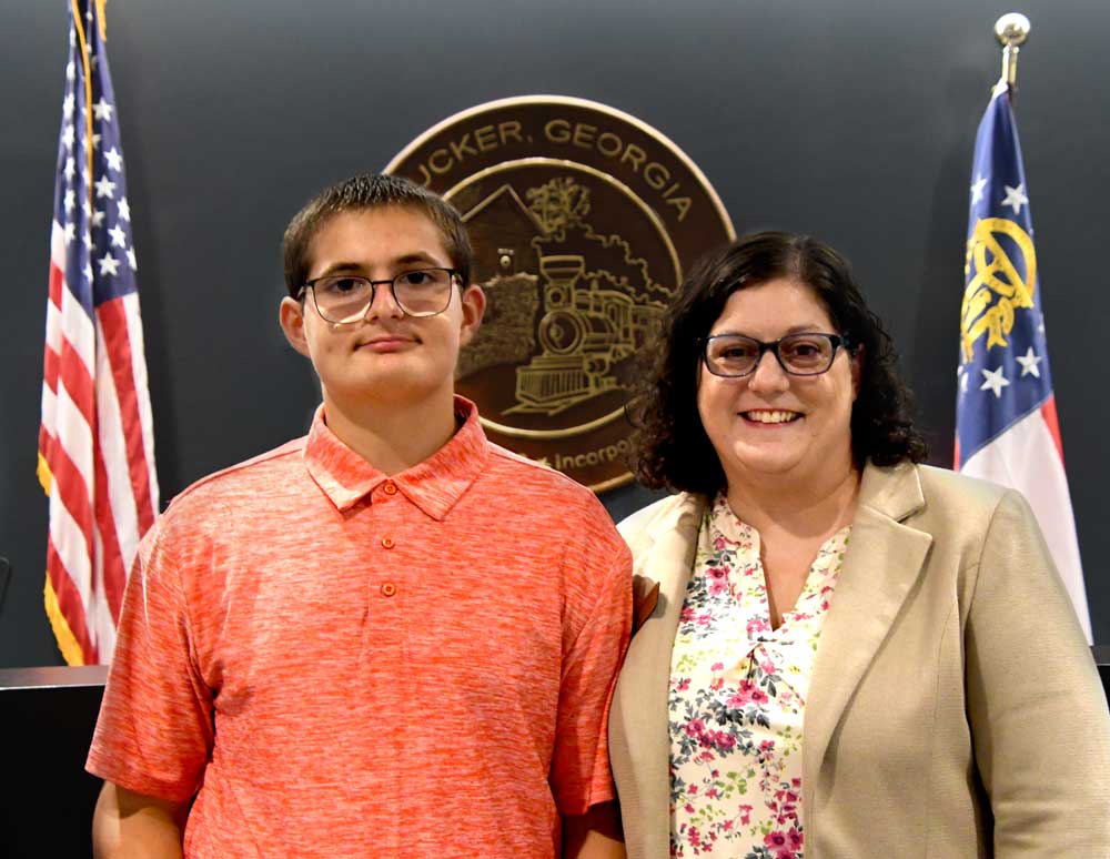 Councilmember Alexis Weaver and her son, Oliver.