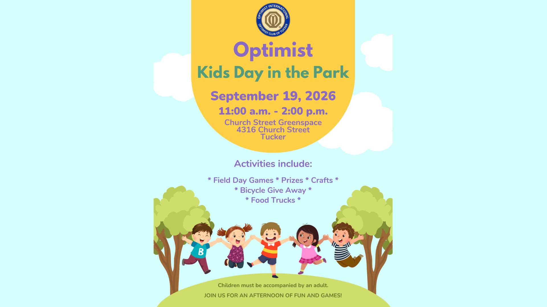 Optimist Club flyer.