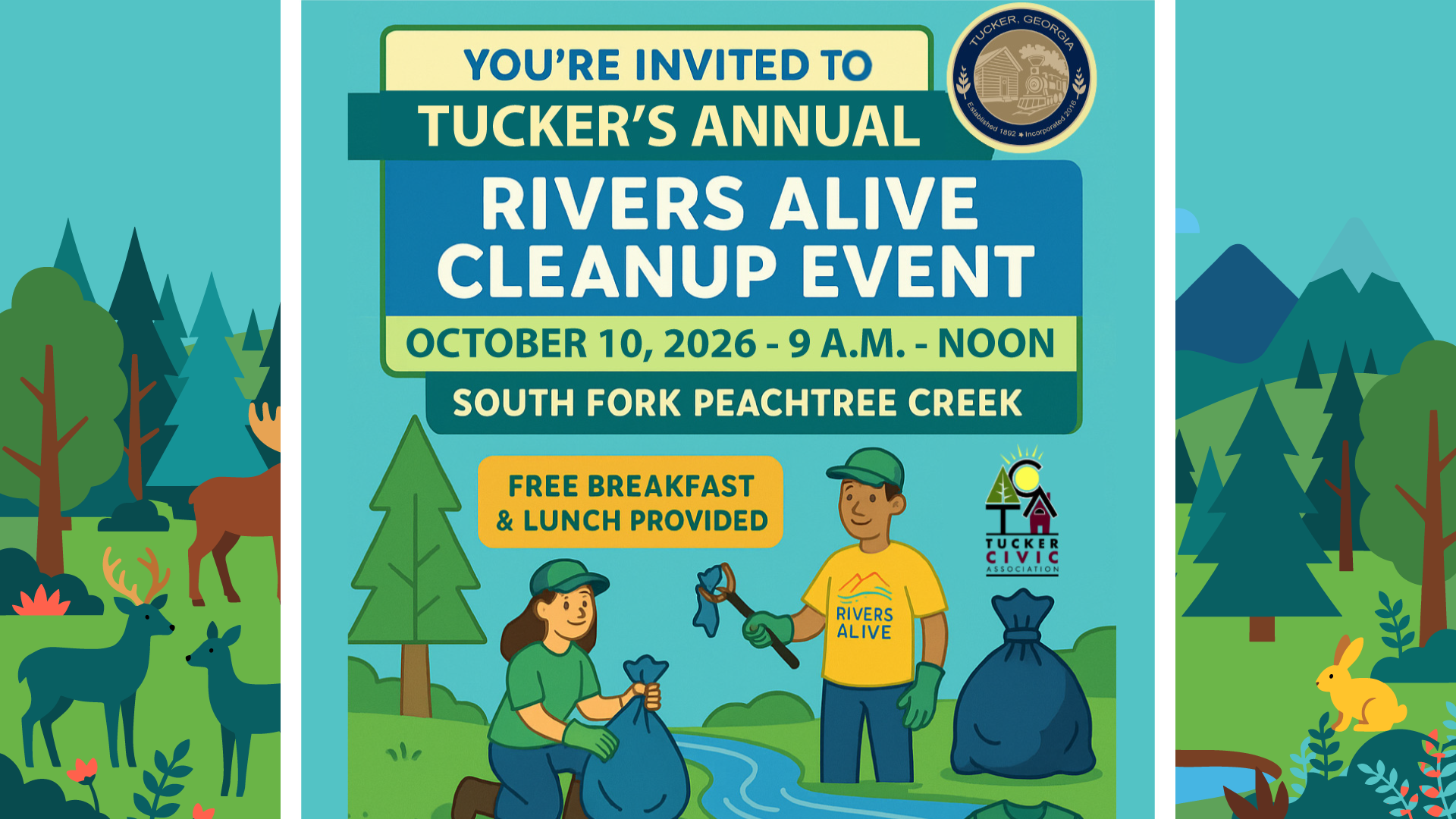 Tuckers Annual Rivers Alive Cleanup 2026 is October 10 at 9 am.