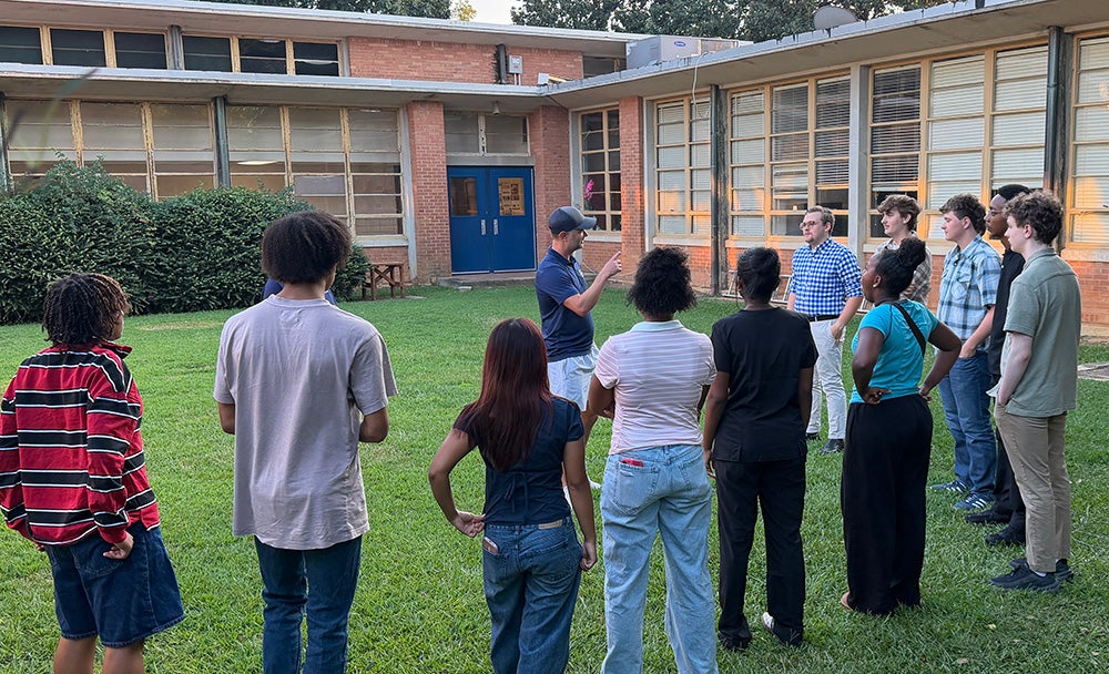 Tucker Youth Council performs ice breakers at their September meeting.